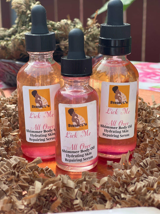 Lick Me All Over Shimmer Body Oil by Sage N Thangs