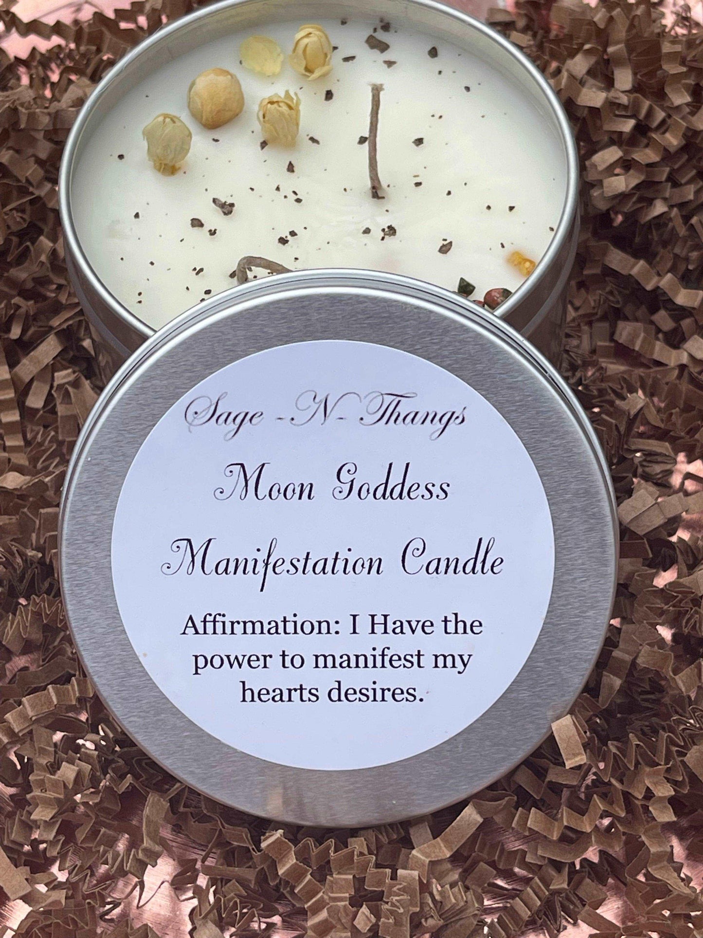 Moon Goddess Manifestation Candle by Sage N Thangs